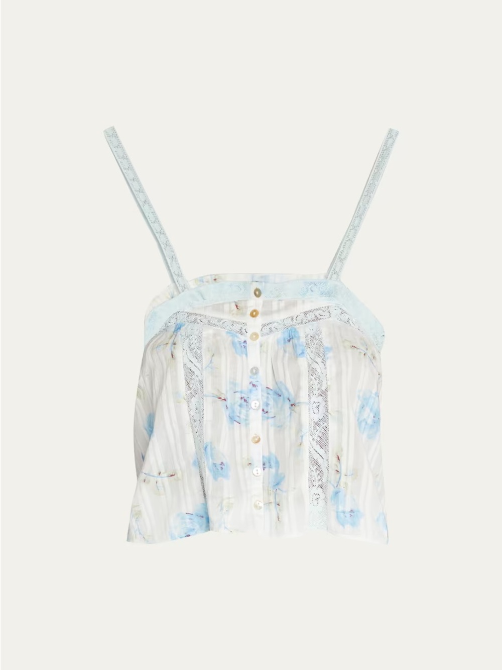 LoveShackFancy Maitri Blue Floral Tank